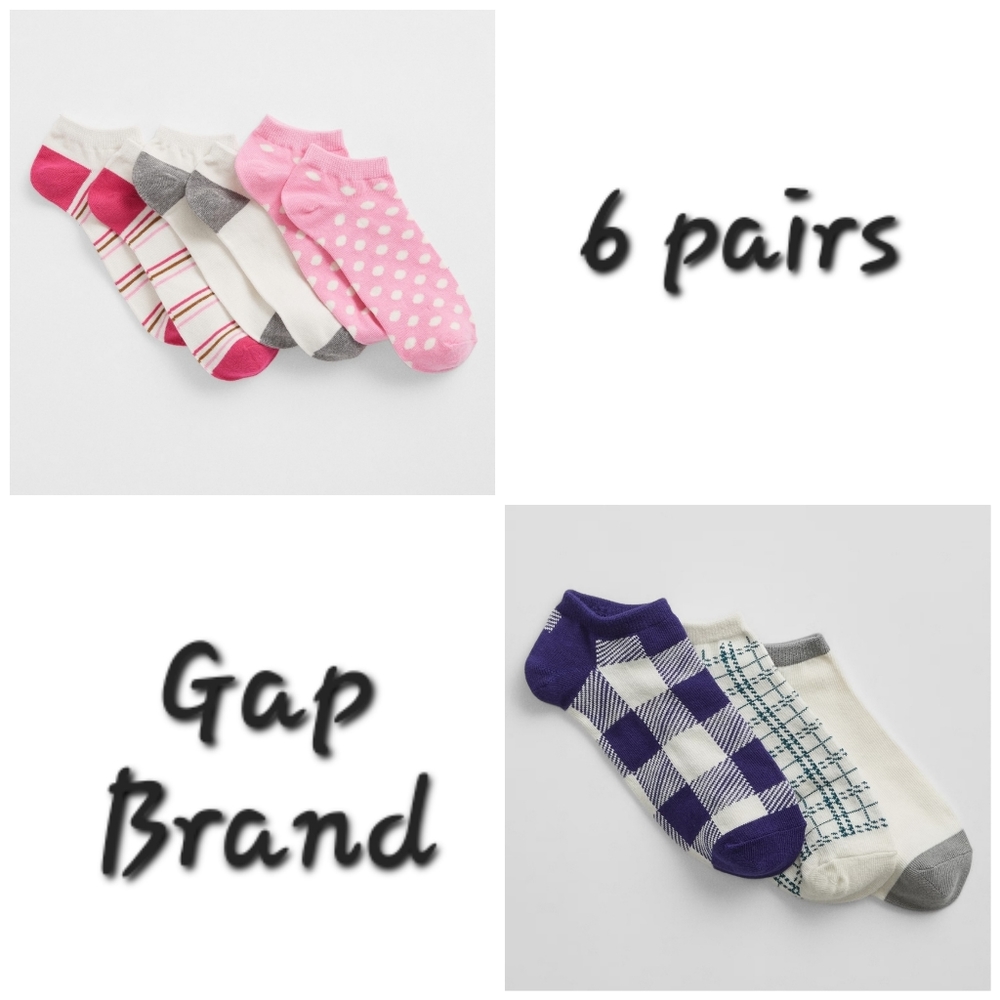 👀50% OFF👀🧦NWT‼️ GAP brand Coordinating Ankle Socks, 2 sets (6 pairs total)